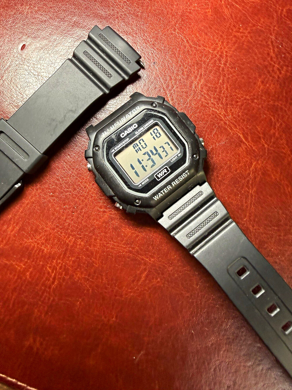Casio F-108WH Digital Quartz Resin Strap Black/Gray Backlight Alarm Chrono WR